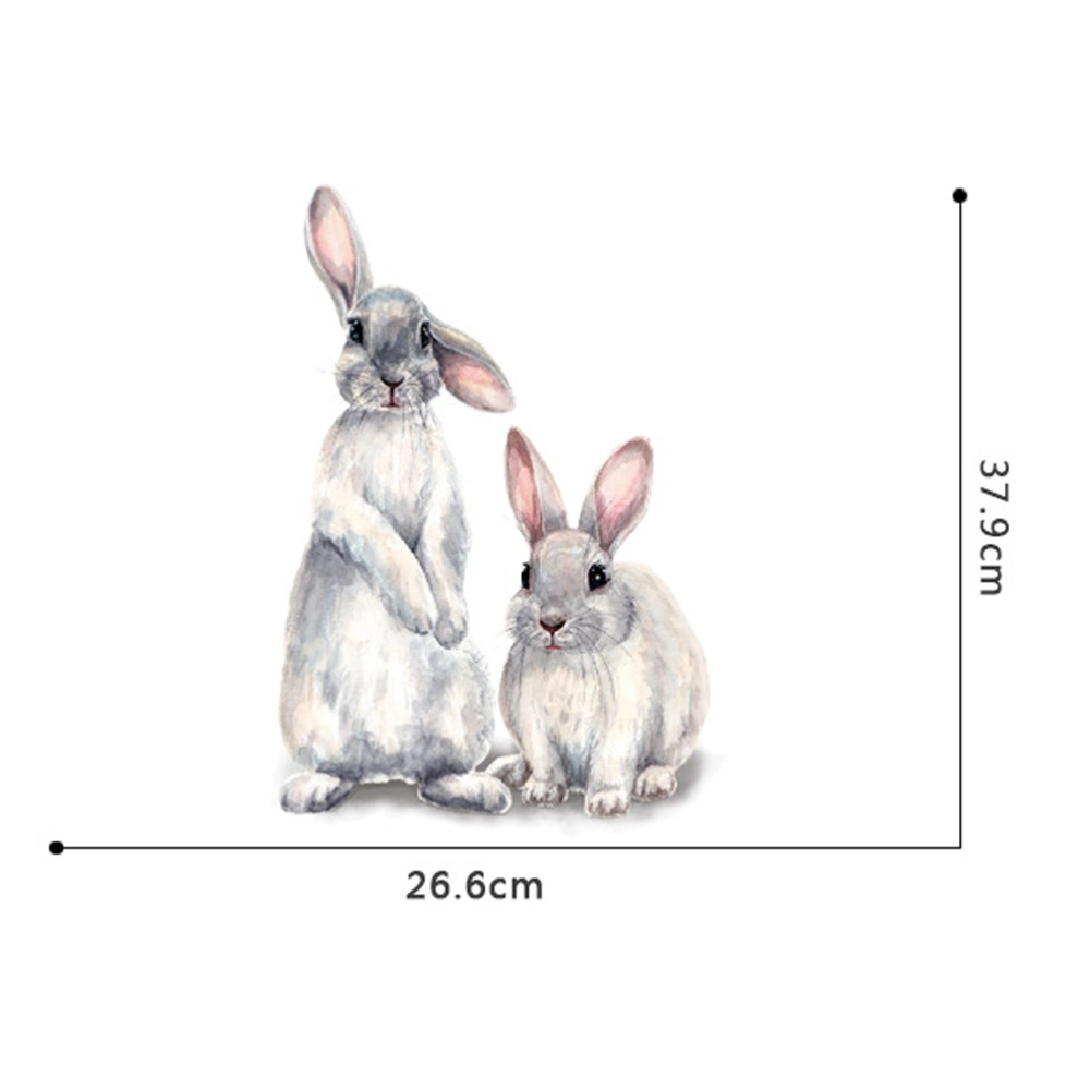 Easter Rabbit Pattern Design Wall Sticker Window Sticker for Home Party Decor