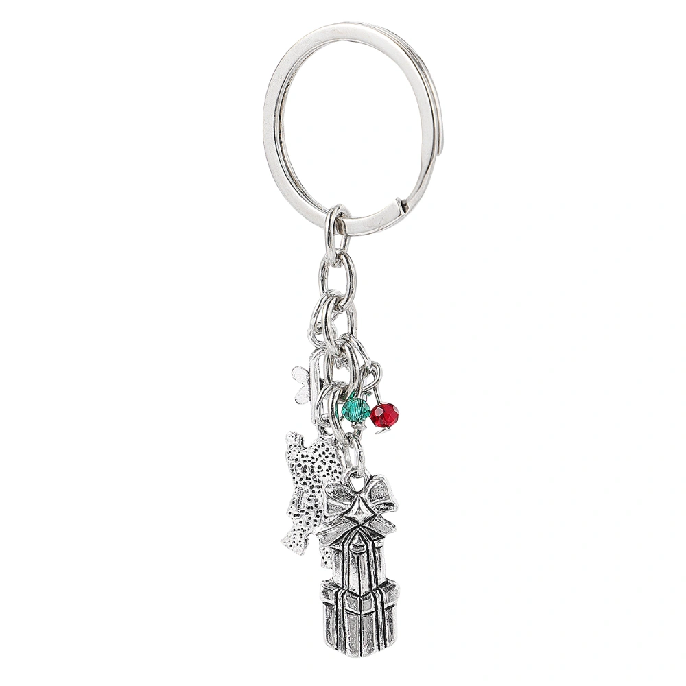 Santa Claus Christmas Key Chain Alloy Bead Gift Pendent Creative Key Ring