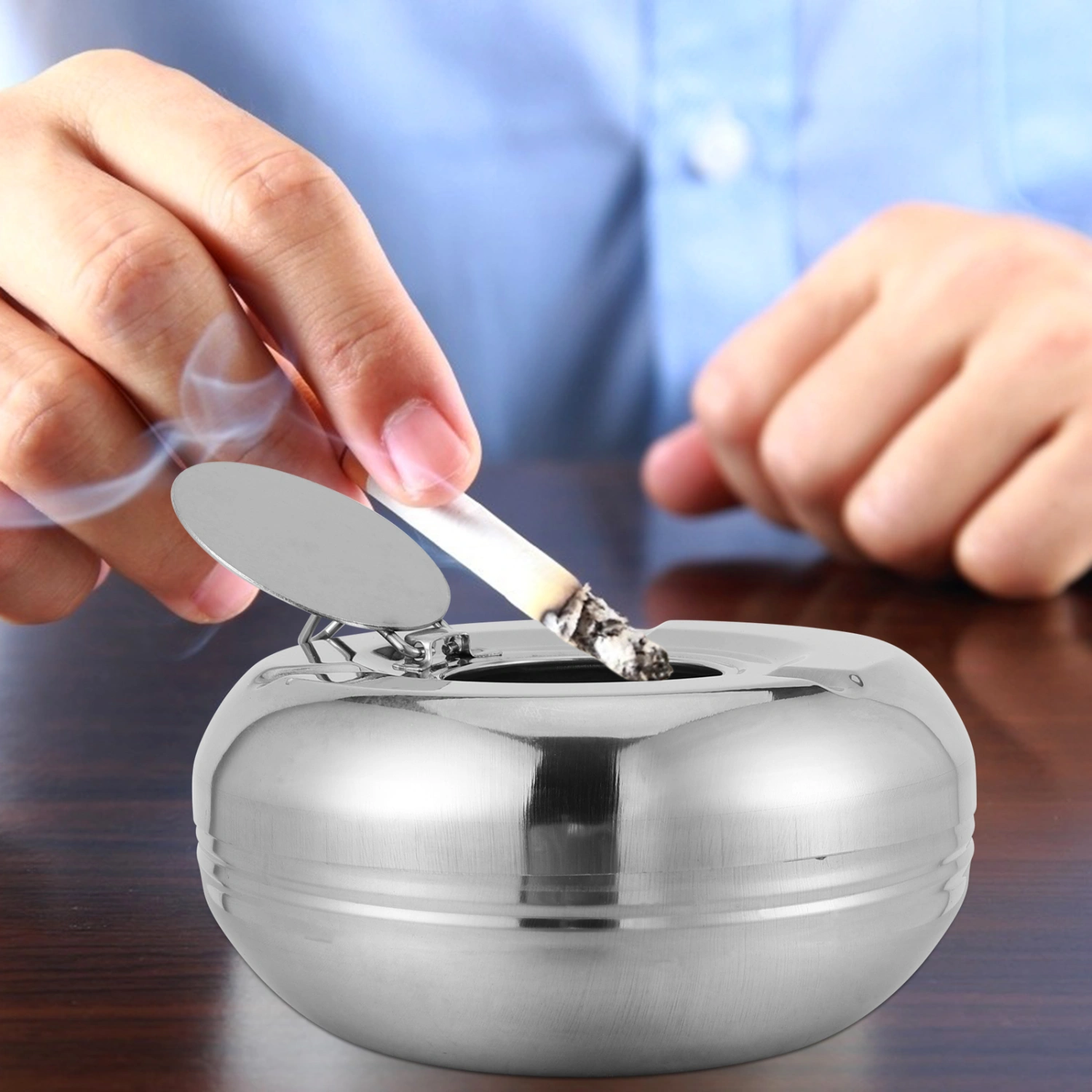 Outdoor Ash Container Stainless Steel Ashtray Metal Ashtray Cigarette Ash Tray