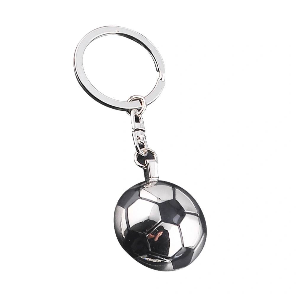 Half Football Keyring Metal Keychain Cool Car Keyring Handbag Pendant Decoration Creative Gift Keyfob