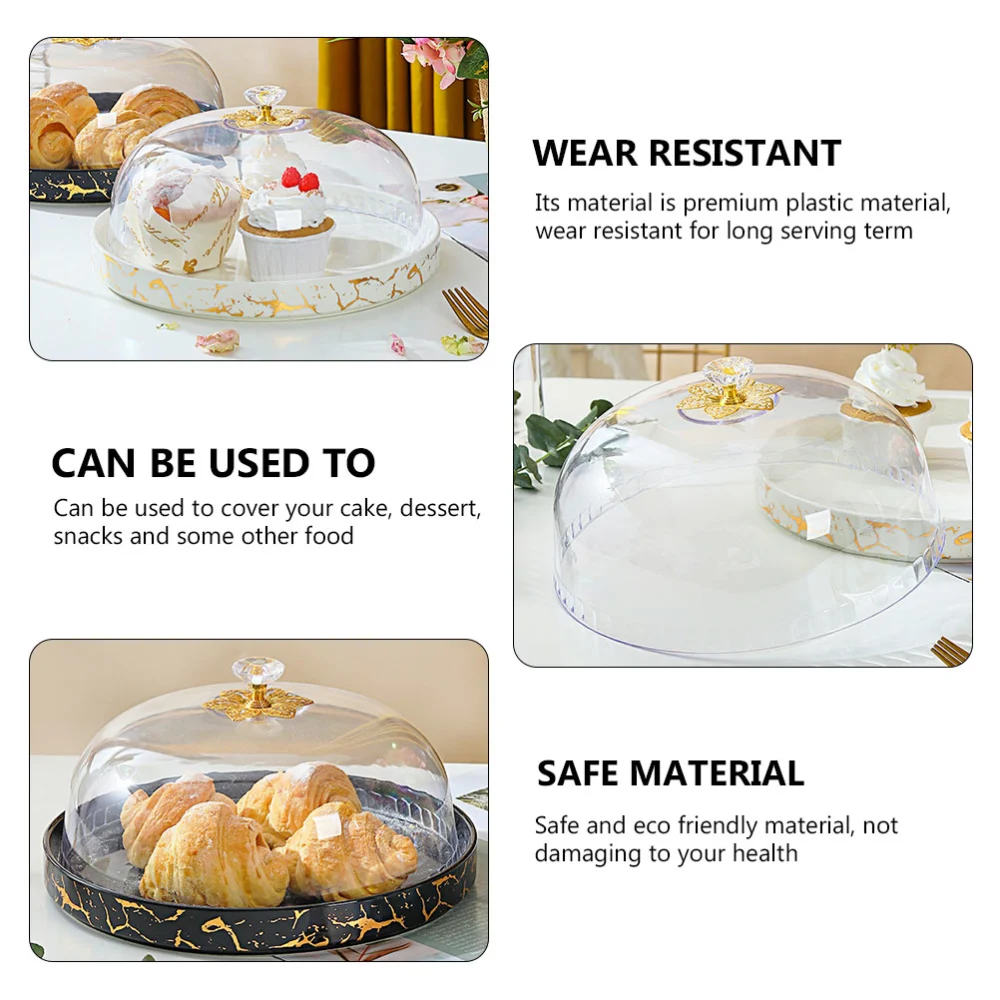 1Pc Practical Creative Cake Dessert Cover Plastic Transparent Dust-proof Cover