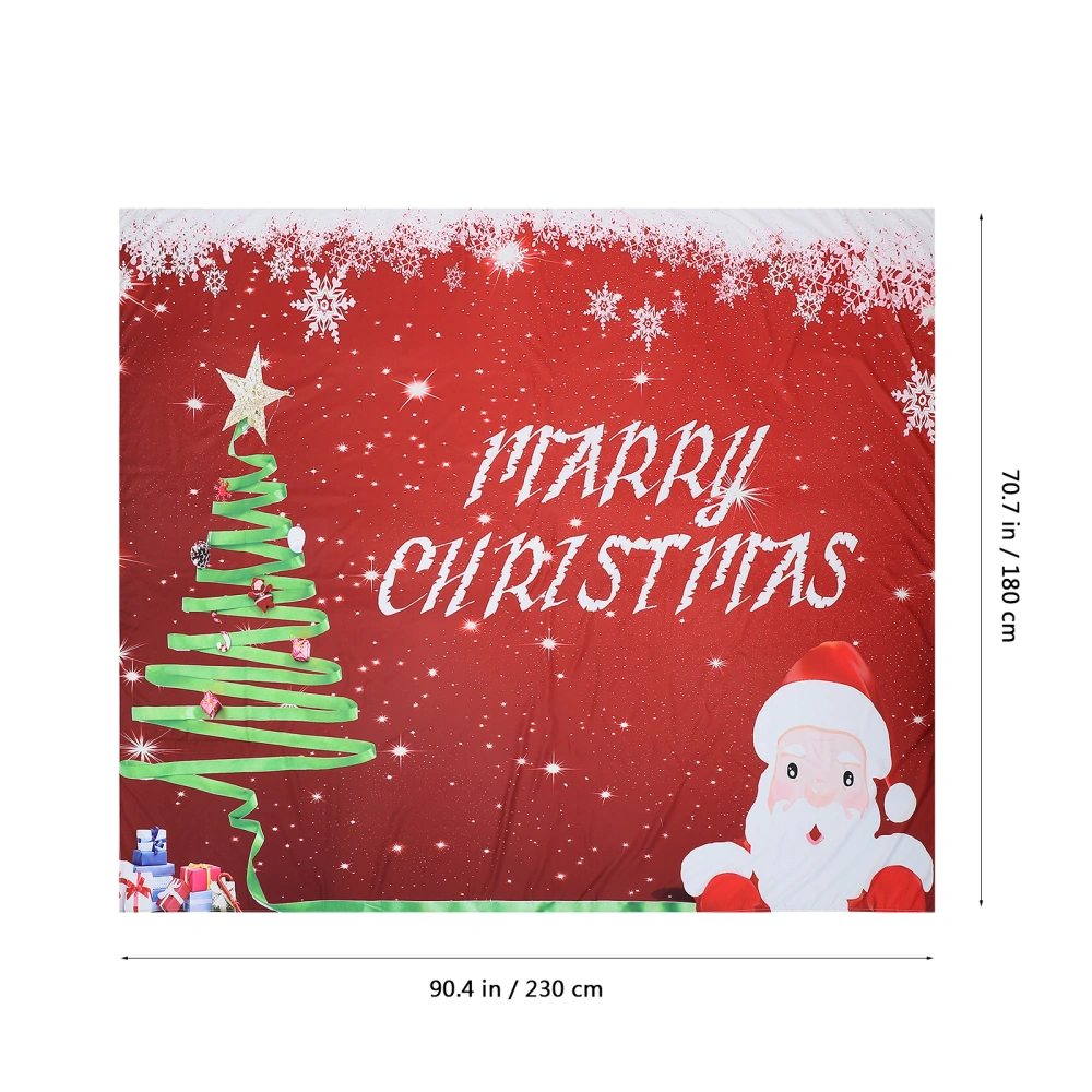 1pc Santa Claus Backdrop Christmas Background Cloth Christmas Photo Backdrop