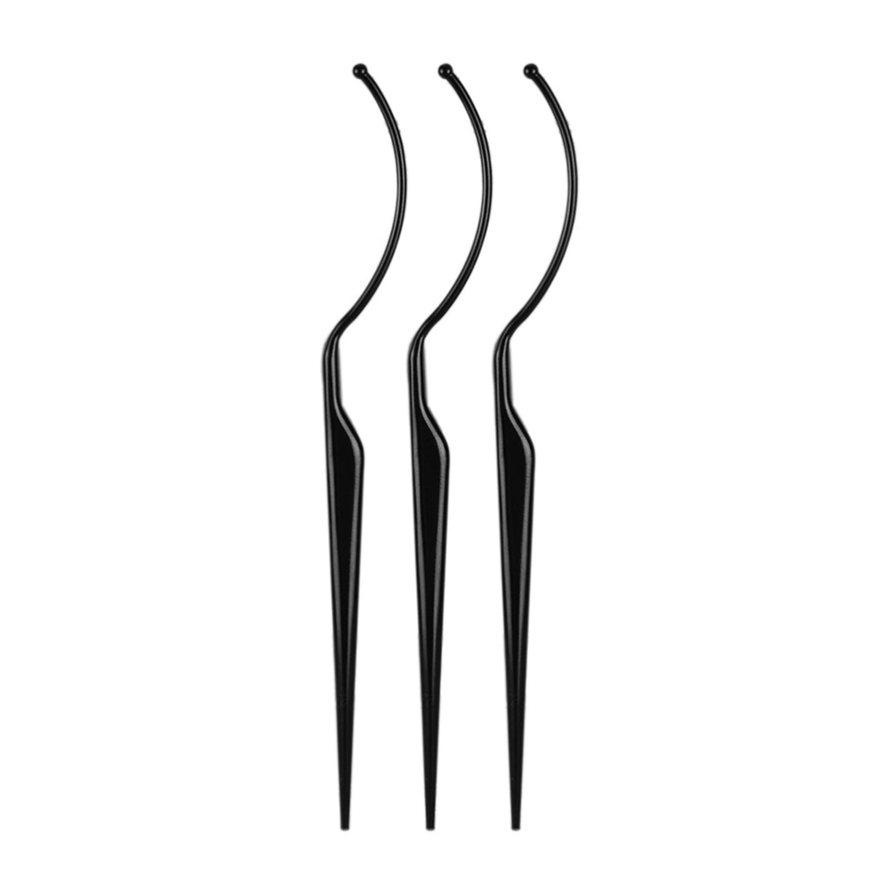 3pcs Grafting Eyelashes Auxiliary Tool False Eyelashes Extension Holder Display Stick (Black)