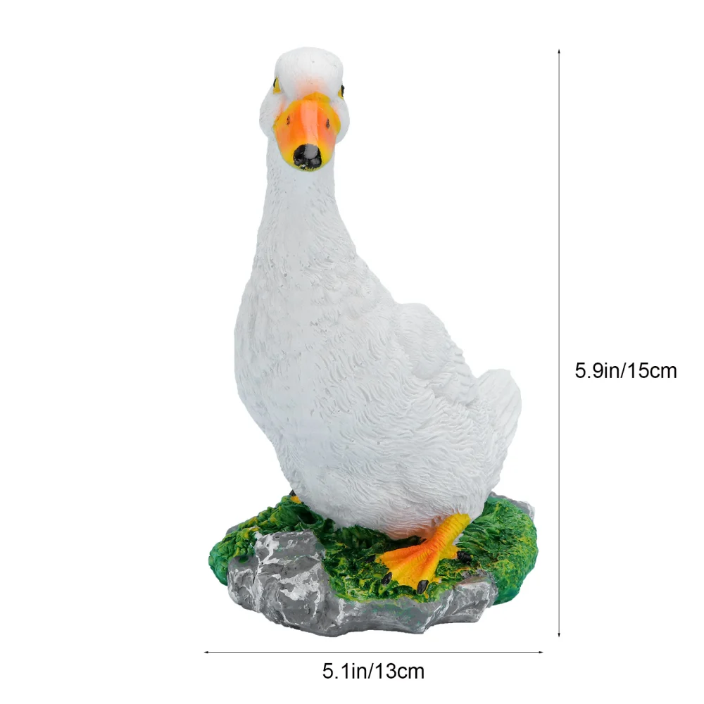 1Pc Emulation Duck Shaped Ornament Rockery Fountain Landscaping Prop Craft Decor