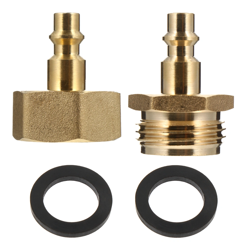 2 Pcs Copper Garden Expanding Hose Joint Watering Equipment Male Pipe Adaptor