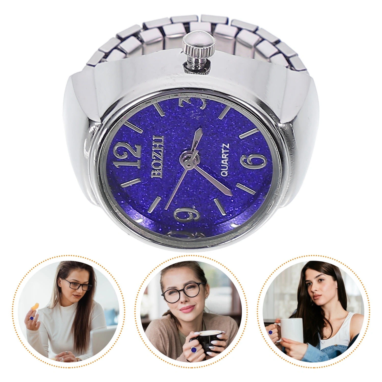 Quartz Finger Watch Casual Finger Watch Fashion Ring Watch Pretty Ring Watch