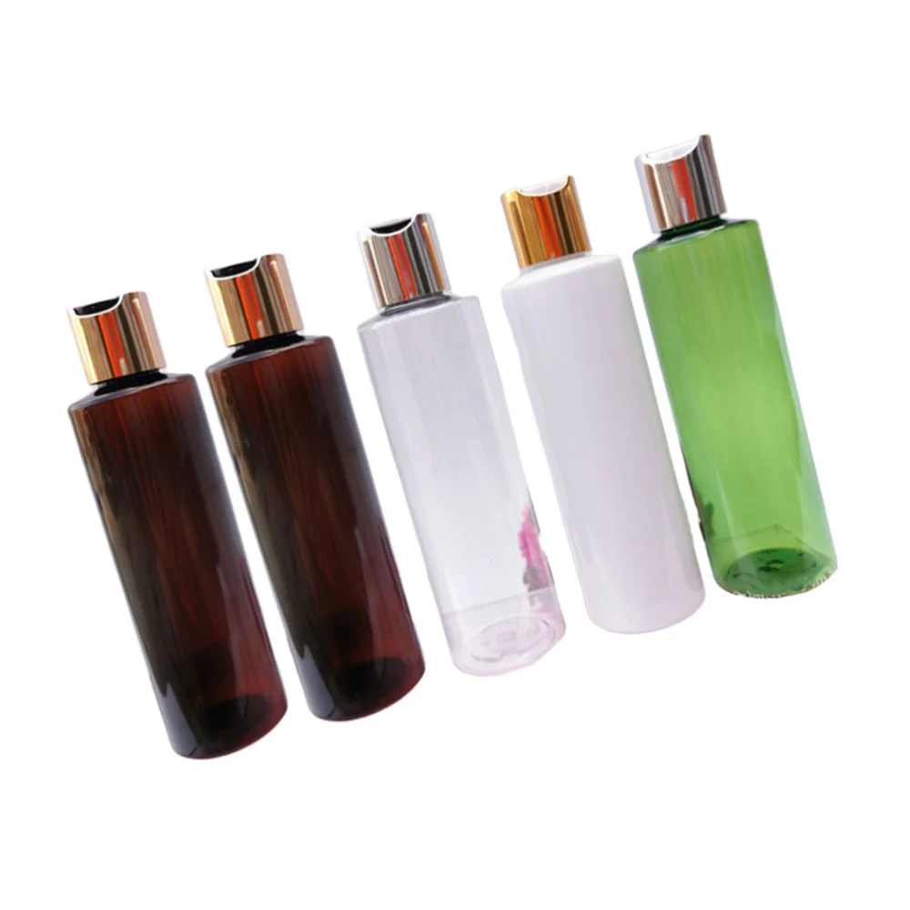 5Pcs Capping Cosmetic Bottle Portable Cosmetic Empty Shampoo Bottle Lotion Storage Bottle for Travel(Random Color)