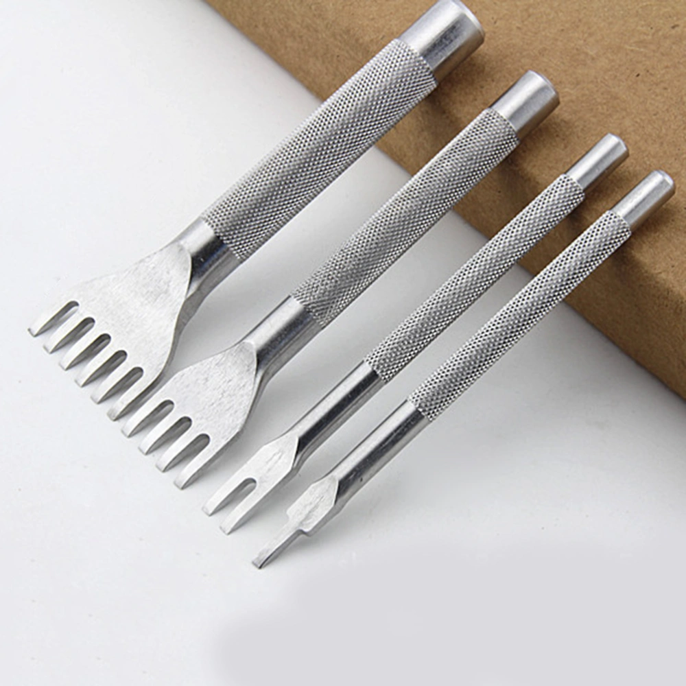 4PCS 4MM DIY Steel Leather Punching Tools Leather Sewing Tool Kit