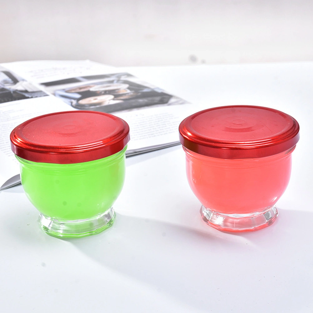 4pcs Unique Glass Cup Transparent Yogurt Drinking Cup Simple Pudding Milk Cup for Home Kitchen Restaurant (100ml)