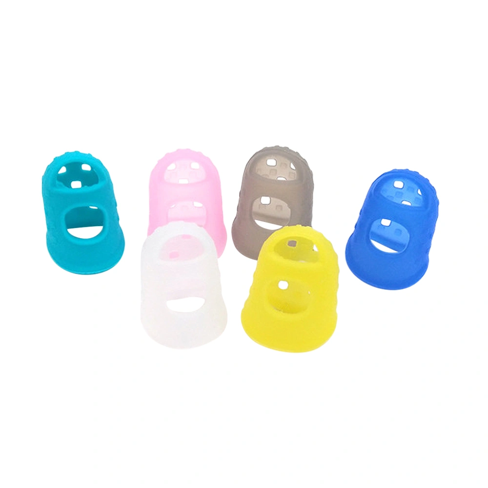 10Pcs Durable Guitar Fingertip Protectors Silicone Finger Guards for Ukulele Beginner Size Extra L