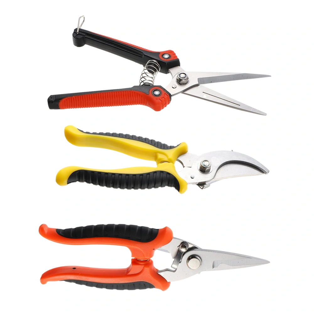 3 Pcs/set Pruning Shears Garden Trimming Scissors Handheld Pruner Tool