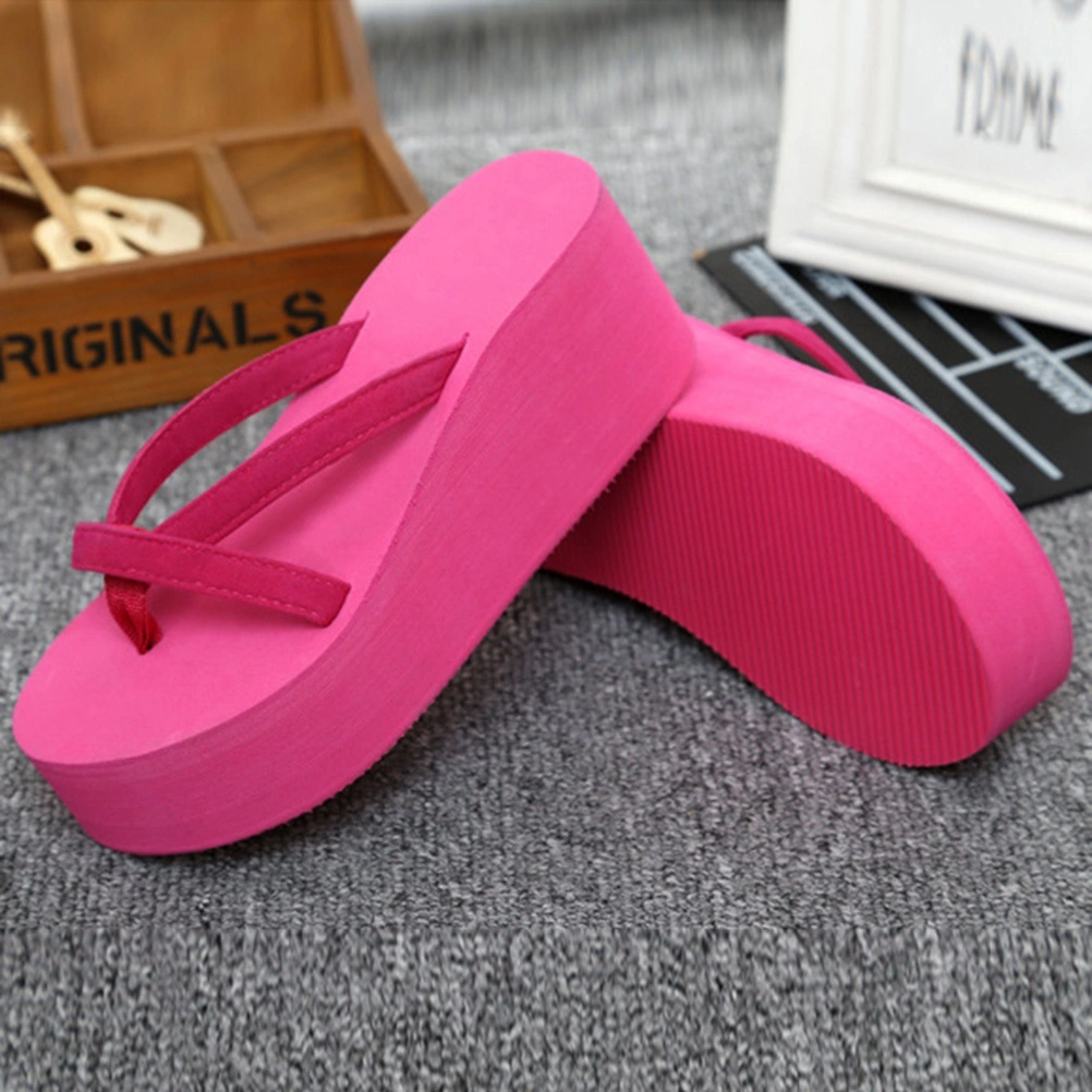 Woman Summer Slipsole Slipper Skid Resistance Beach Cool Slipper for Woman Lady Female (Size 40 Yard, Rosy)