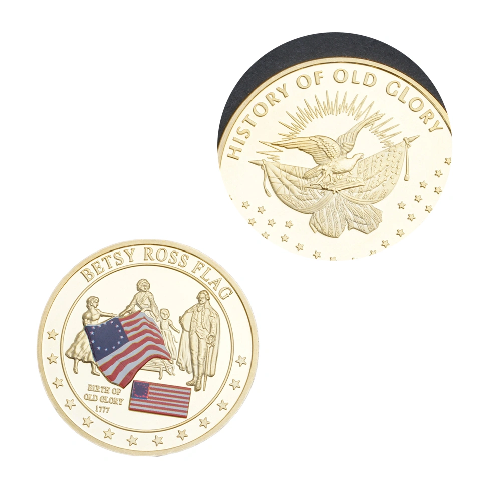 Coin Souvenir for Betsy Ross Flag History of Old Glory Commemorative Coins Art Collection Souvenir Gift