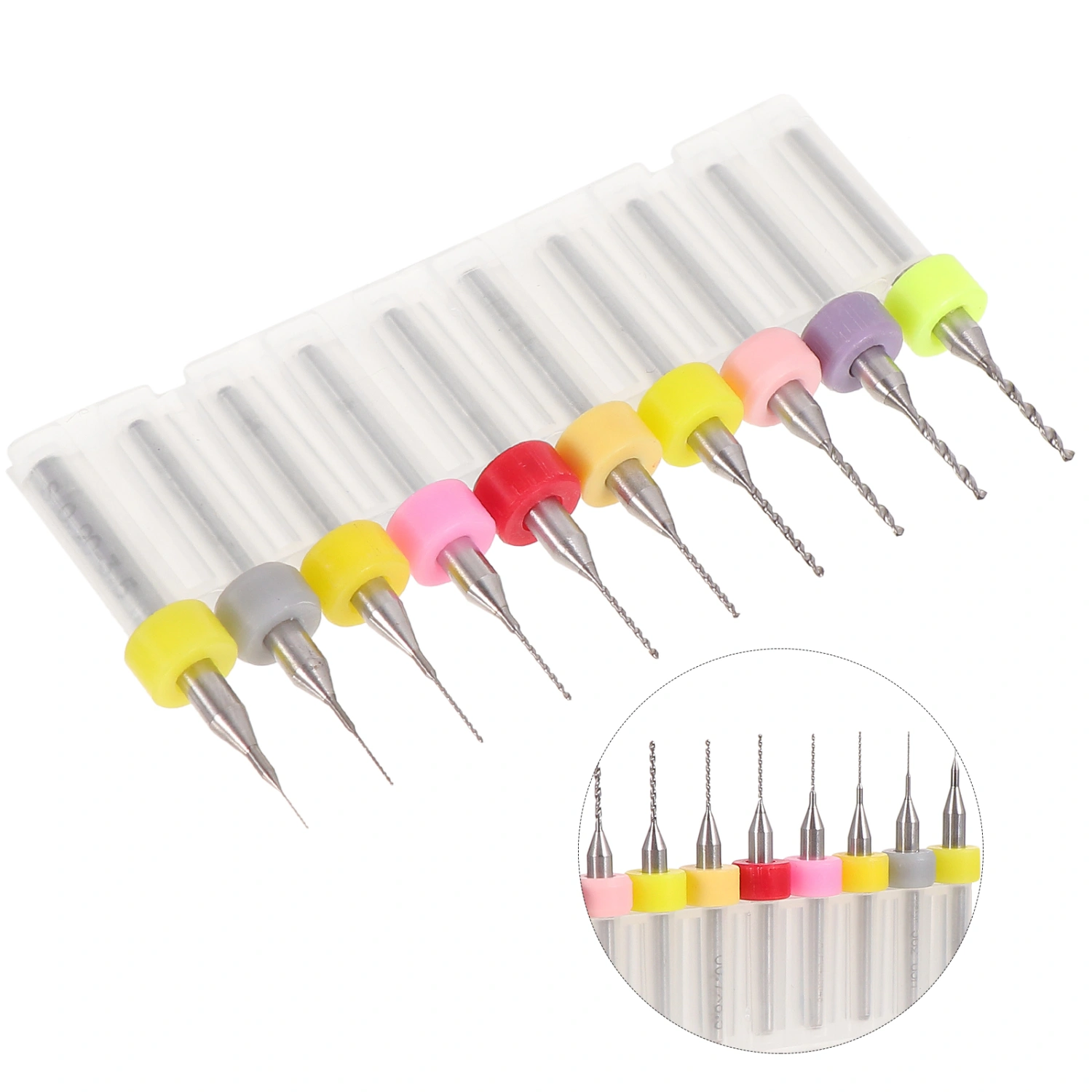 10pcs Tungsten Steel Spiral Drill Bit Rotary Drilling Bit Set Punch Accessories