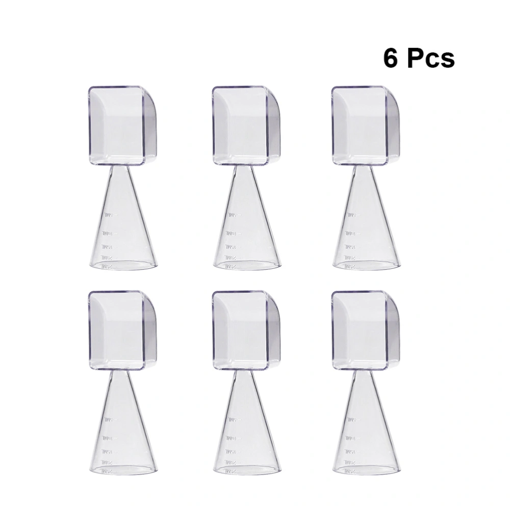 6pcs DIY Mask Powder Measuring Cups Mask Measuring Cup Beaker Spoon Graduated Cup Plastics Laboratory Ware