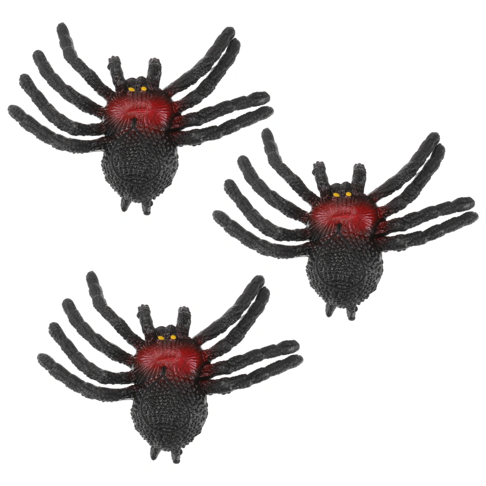 3 Pcs Artificial Spider Toy Spider Giant Spider Toy Halloween Scary Decoration