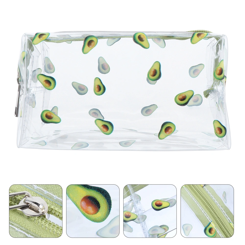 Transparent Cosmetic Bag Portable Toiletry Carrying Case Cartoon PVC Pouch