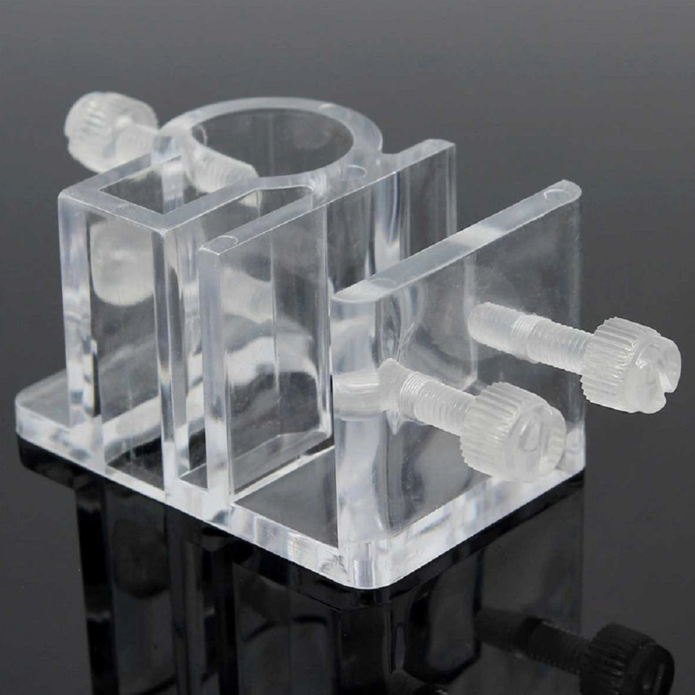 4pcs Acrylic Aquarium Water Pipe Clip Water Tube Clamp Fixed Clip Fish Tank Pipe Holder Clamp