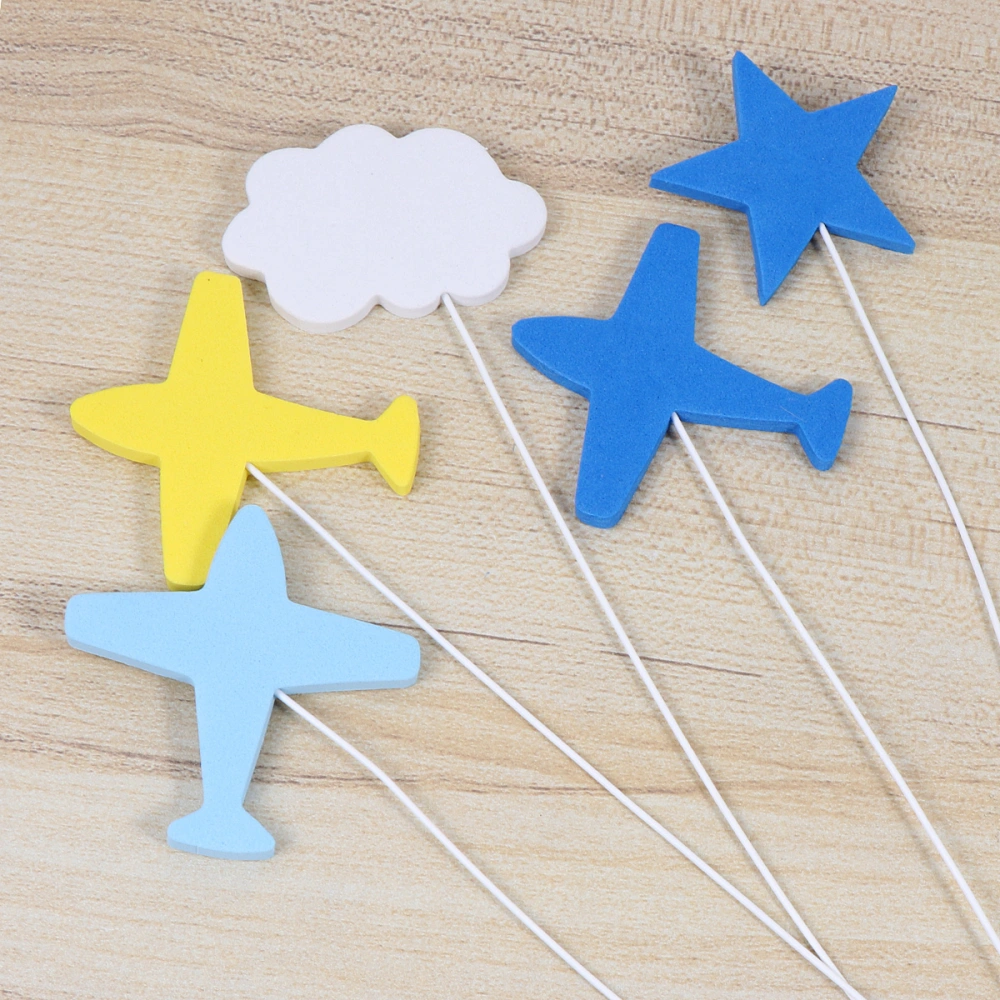 Cake Topper Decoration Metal Wire Cake Topper Cake Topper Decoration Creative Cake Topper (Cloud Airplane)