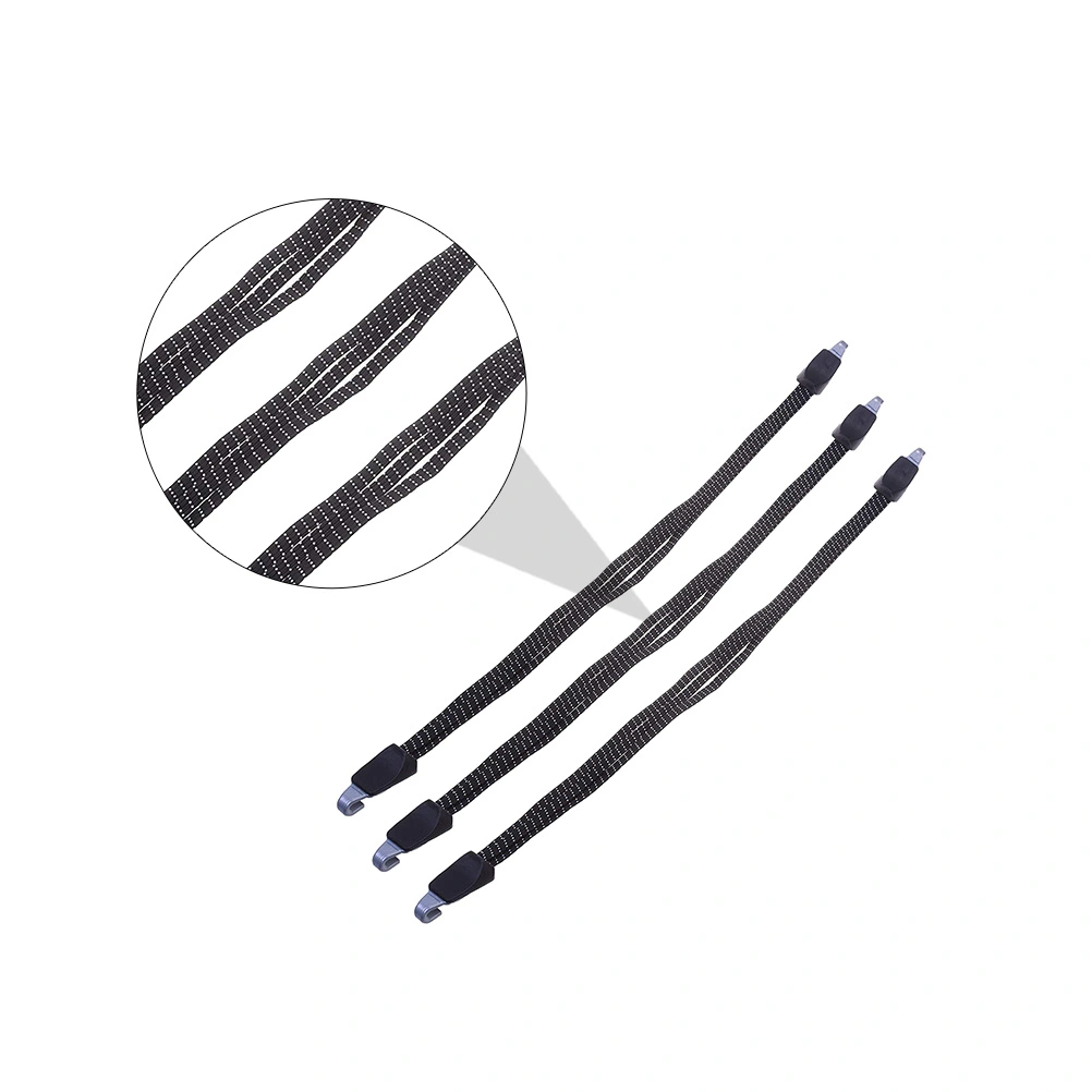 3pcs Luggage Elastic Straps with Hook Bike Bungee Cords for Camping and Cargo