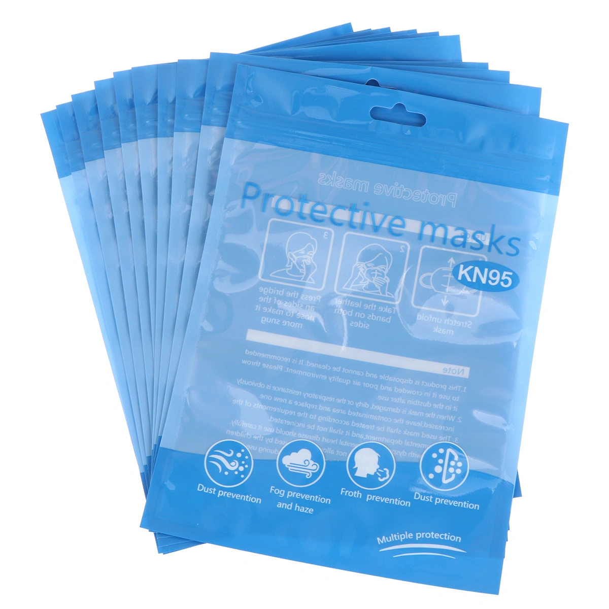 20PCS Reclosable Sealing Bags Plastic Disposable Storage Pouch Packaging Bag (Blue)