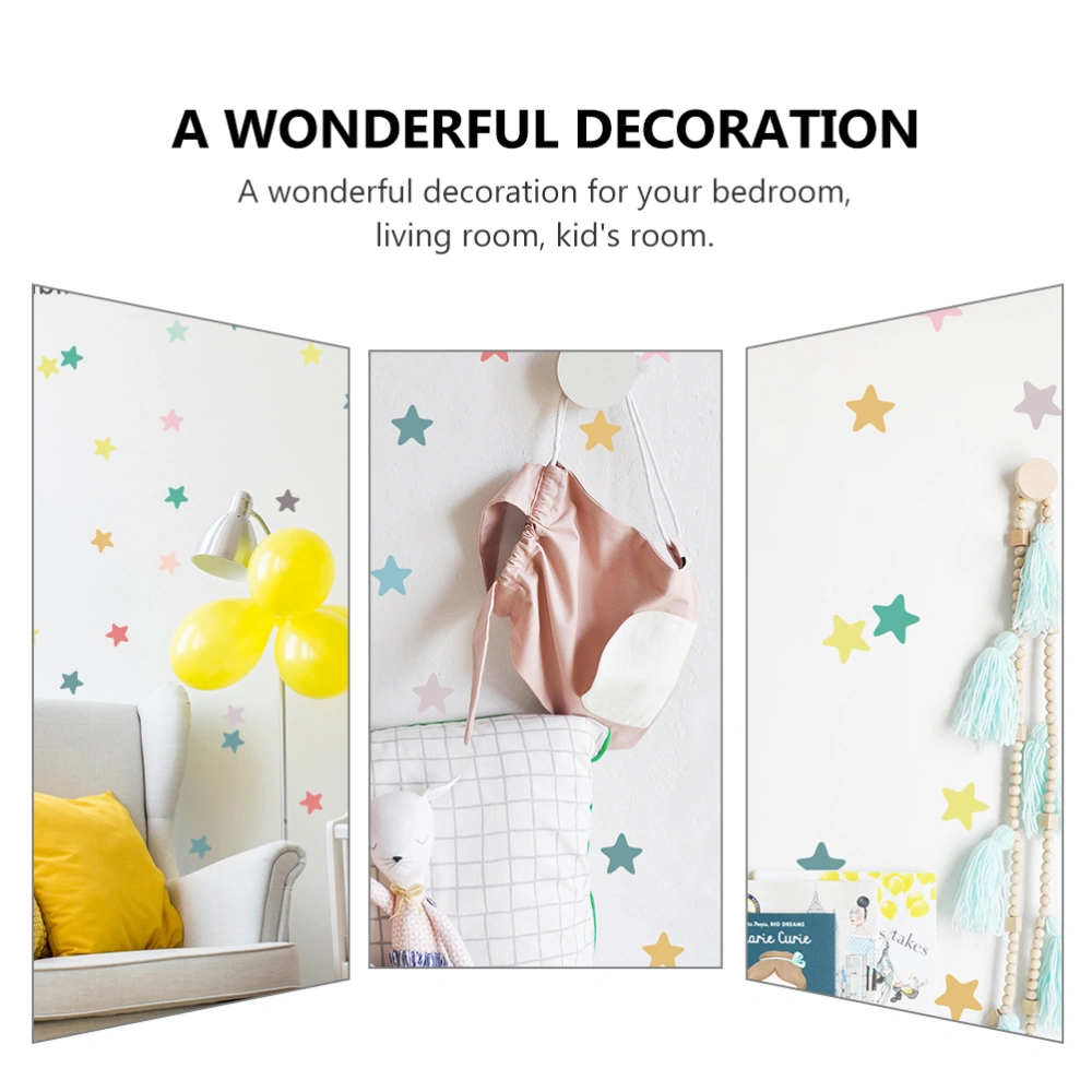 1 Set Wall Sticker Five-pointed Star Pattern Wall Art Sticker Decor Wall Decal