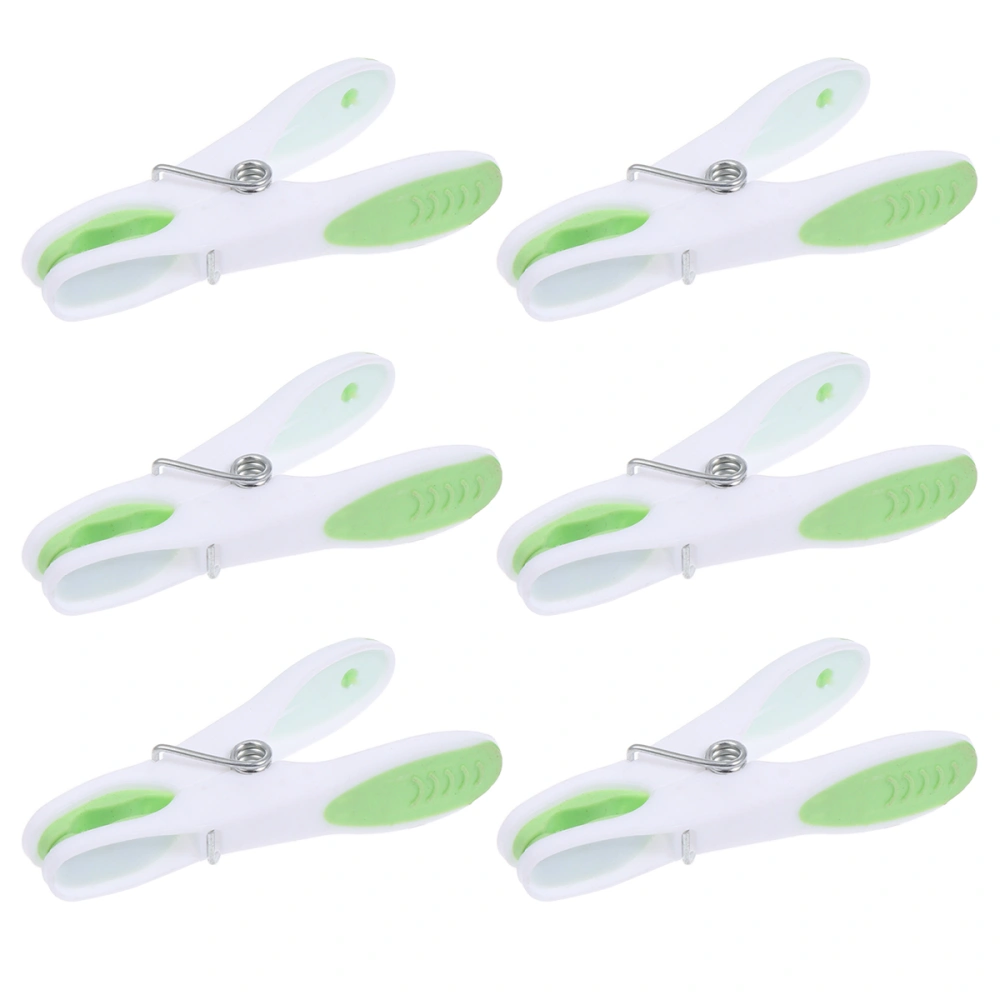 6 Pcs Colorful Clothes Drying Clips Plastic Plastic Clips for Fixing Socks Underwear (Random Colors)