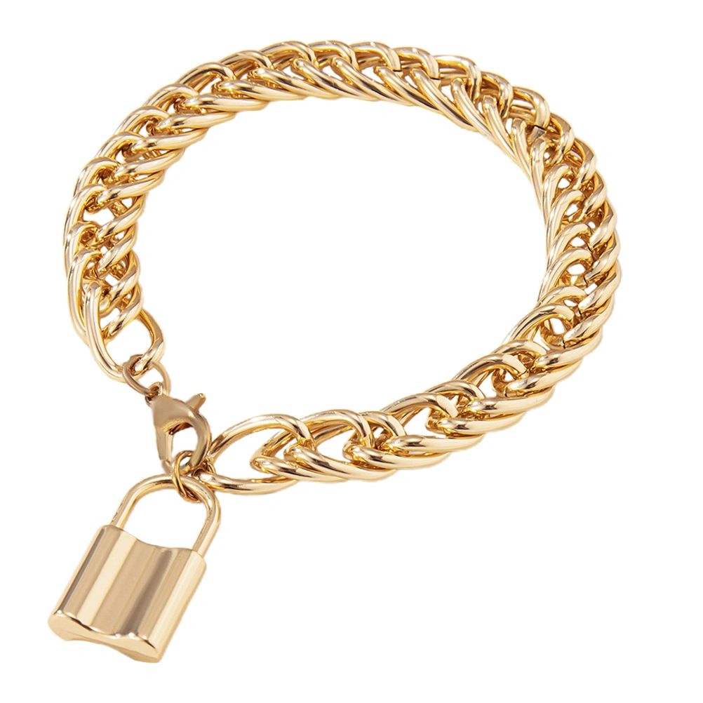1Pc Fashion Hollow Metal Foot Chain Vintage Lock Pendant Ankle Chain Decor