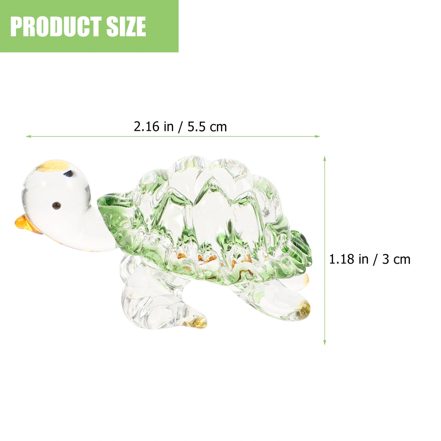 Glass Turtle Decor Tabletop Scene Layout Glass Ornament for Home Decor