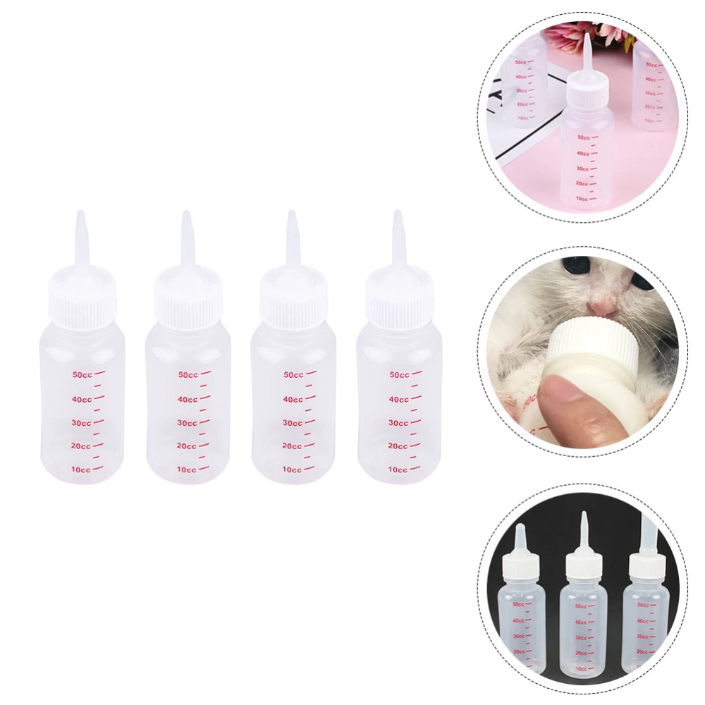 8Pcs Pet Feeding Bottles Small Cats Feeding Bottles Silicone Nursing Bottles Pet Supplies