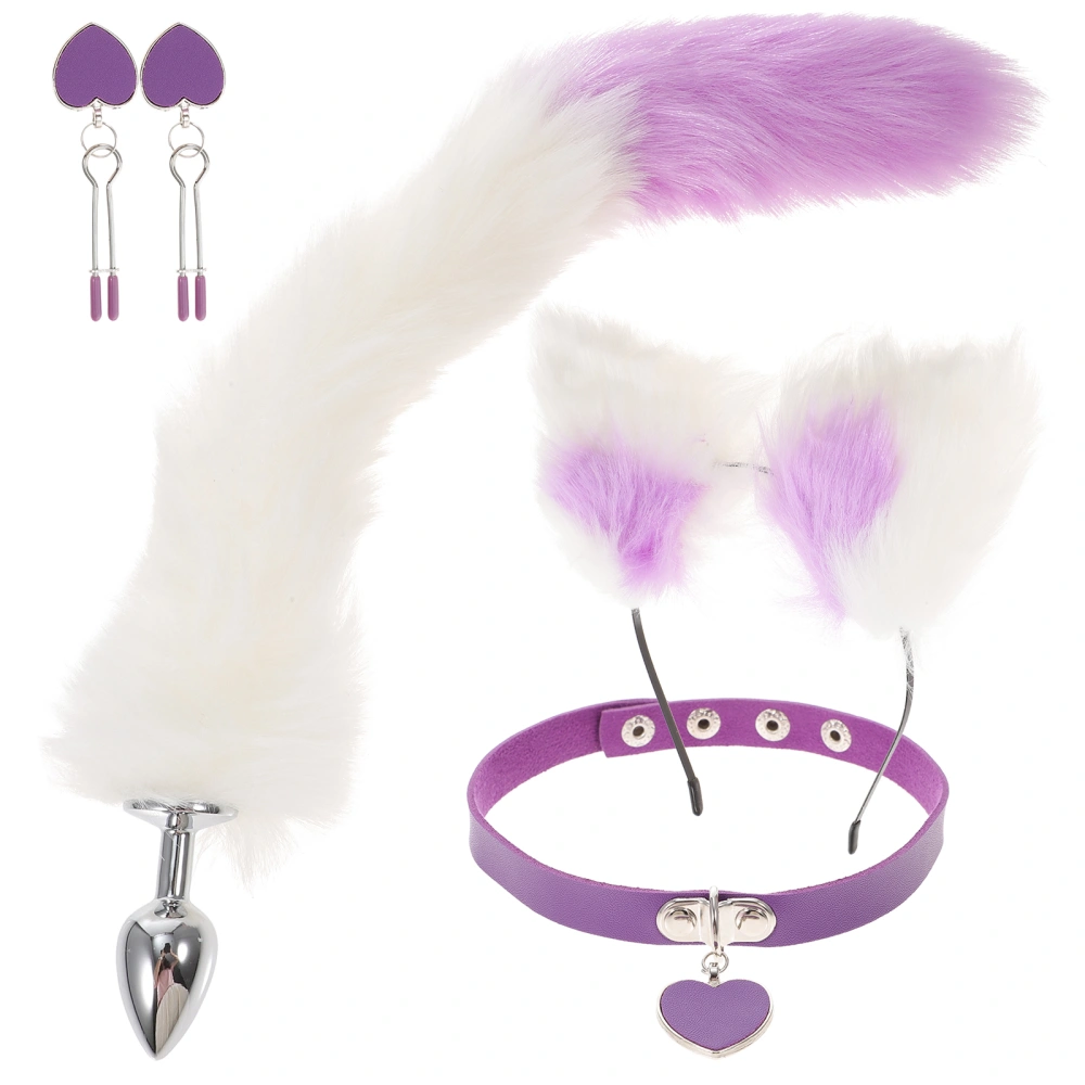 1 Set Women Tail Plug Furry Tail Cosplay Ears Headband Cosplay Costumes Accessories