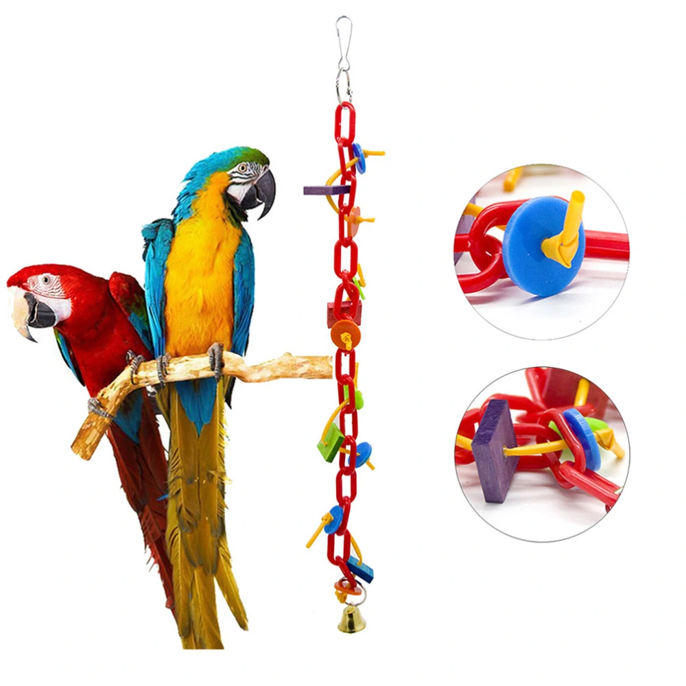 Plastic Chain Playing Toy Bird Cage Hanging Toy Bite Climbing Toy Parrot Cage Accessory