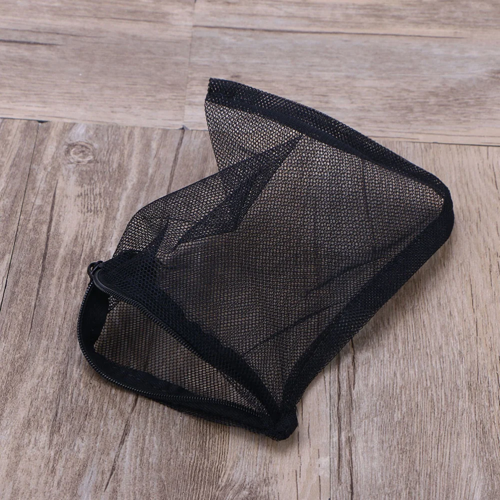 16PCS Zipper Filtering Bag Mesh Pouch Fish Tank Aquarium Filter Bag for Activated Carbon Ceramic Ring (White, Black）