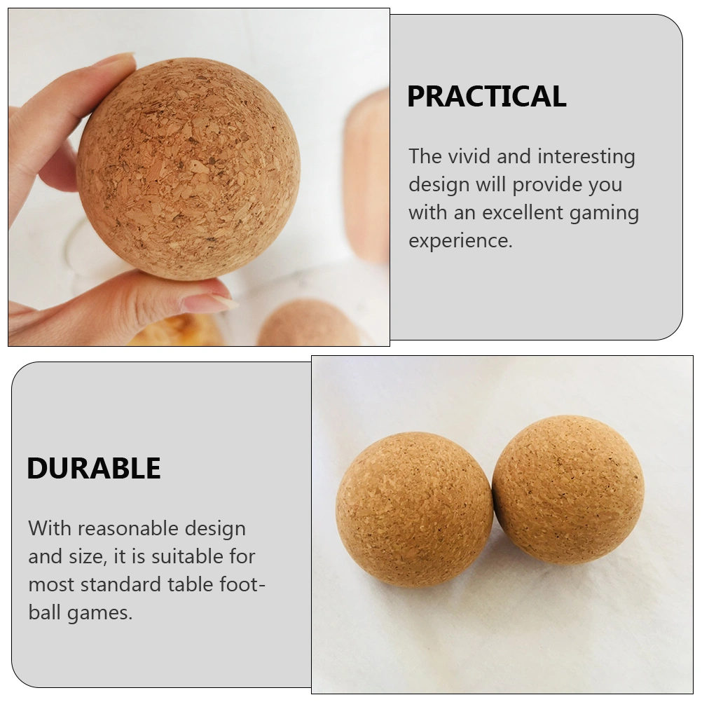 5Pcs Wooden Tabletop Footballs Funny Desktop Soccer Balls Interactive Balls Toys