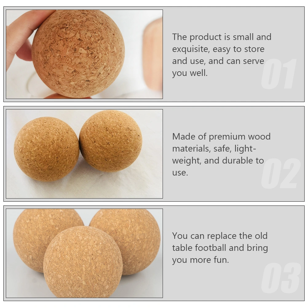 5Pcs Wooden Tabletop Footballs Funny Desktop Soccer Balls Interactive Balls Toys
