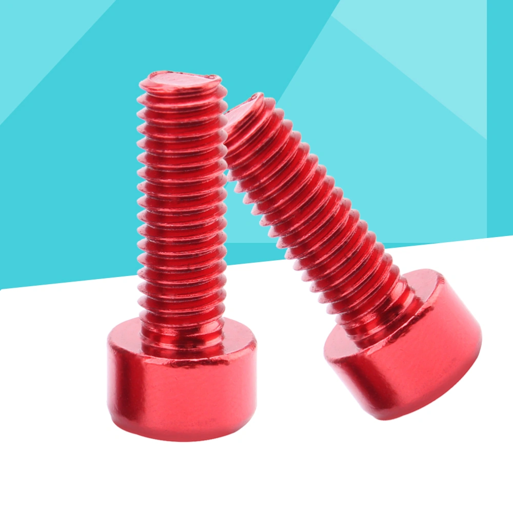 4PCS M5*15MM Aluminum Alloy Screw Kettle Frame Screw Mountainous Road Folding Handle Riser Screw(Red)