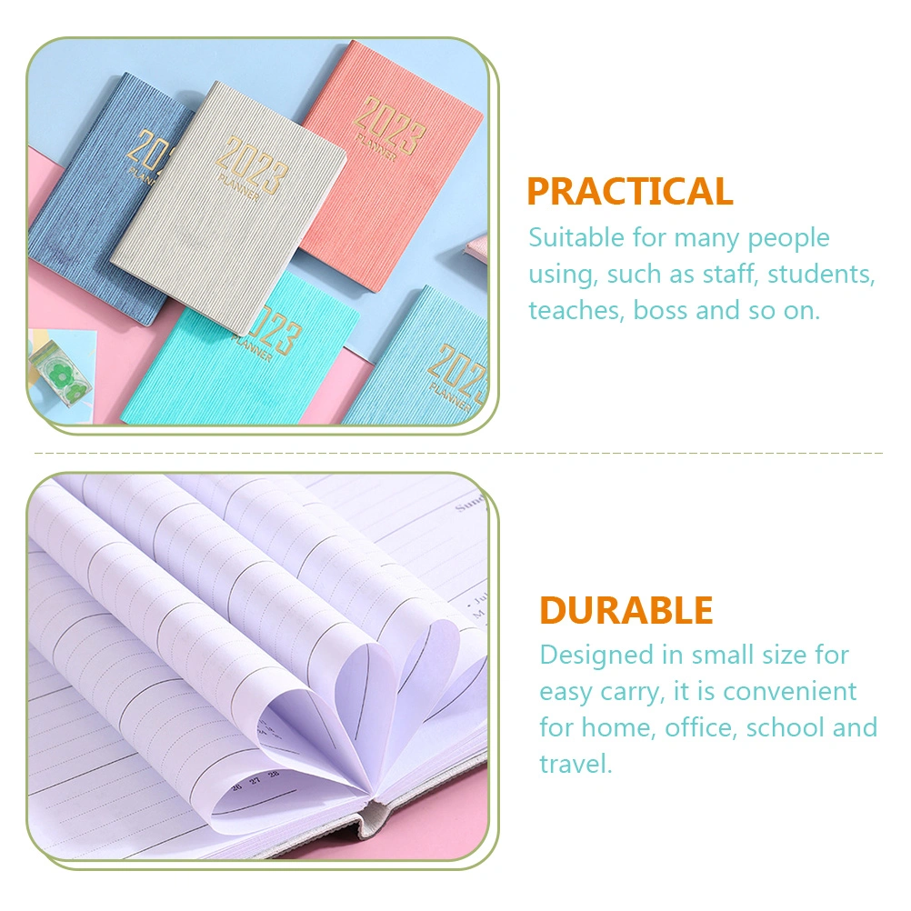 4pcs Daily Schedule Book 2023 Planner Daily Appointment Planning Notebook