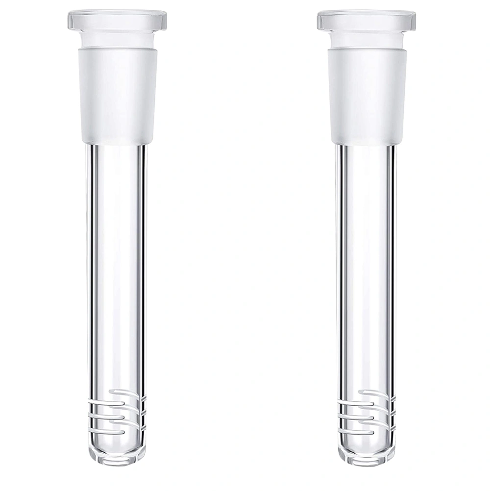 2pcs Transparent Glass Tube Adapters Clear Scientific Tube Adapters for Pipe