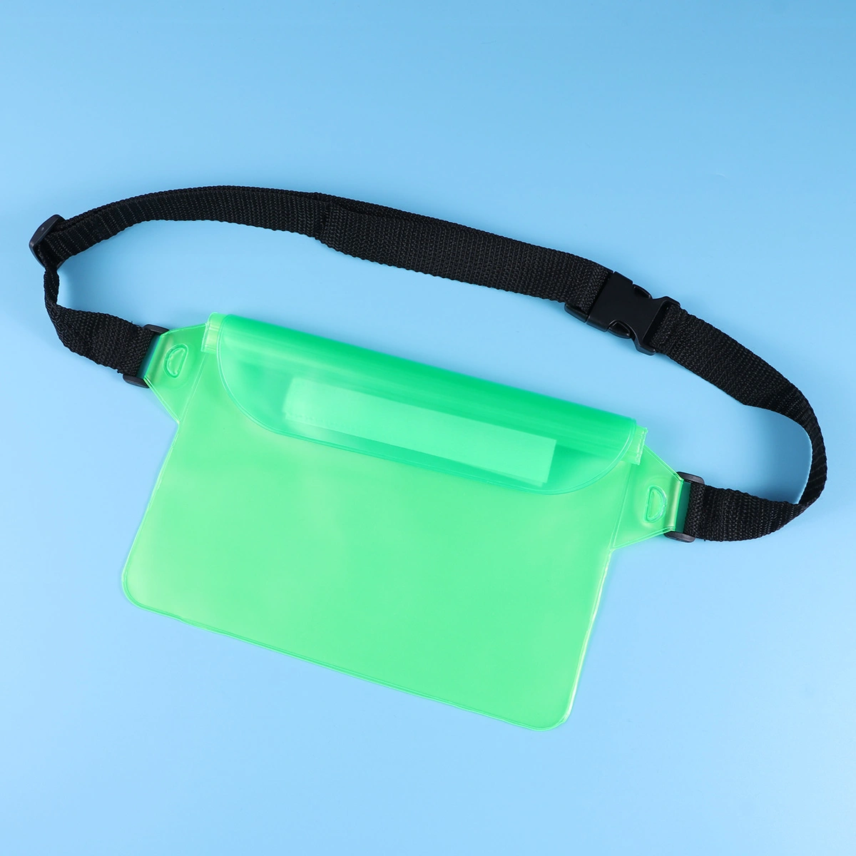 Waterproof Pouch PVC Waterproof Bag Snowproof Dirtproof Sandproof Case Bag with Super Lightweight and Bigger Space Adjustable Perfect for Beach  Swimming  Boating  Fishing(Green)