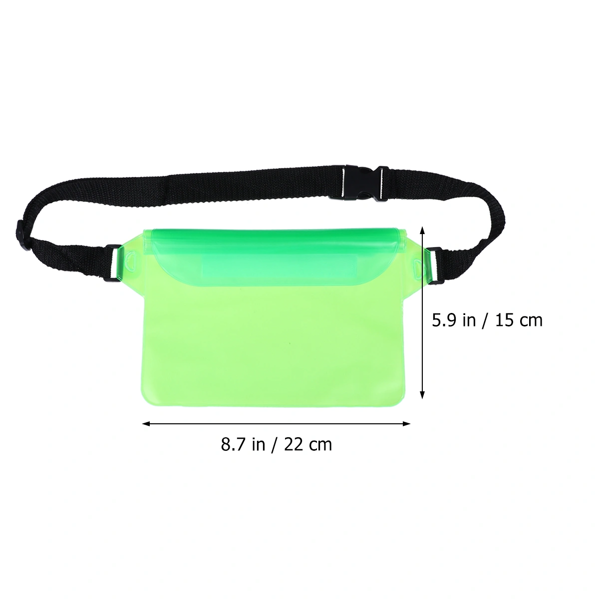 Waterproof Pouch PVC Waterproof Bag Snowproof Dirtproof Sandproof Case Bag with Super Lightweight and Bigger Space Adjustable Perfect for Beach  Swimming  Boating  Fishing(Green)