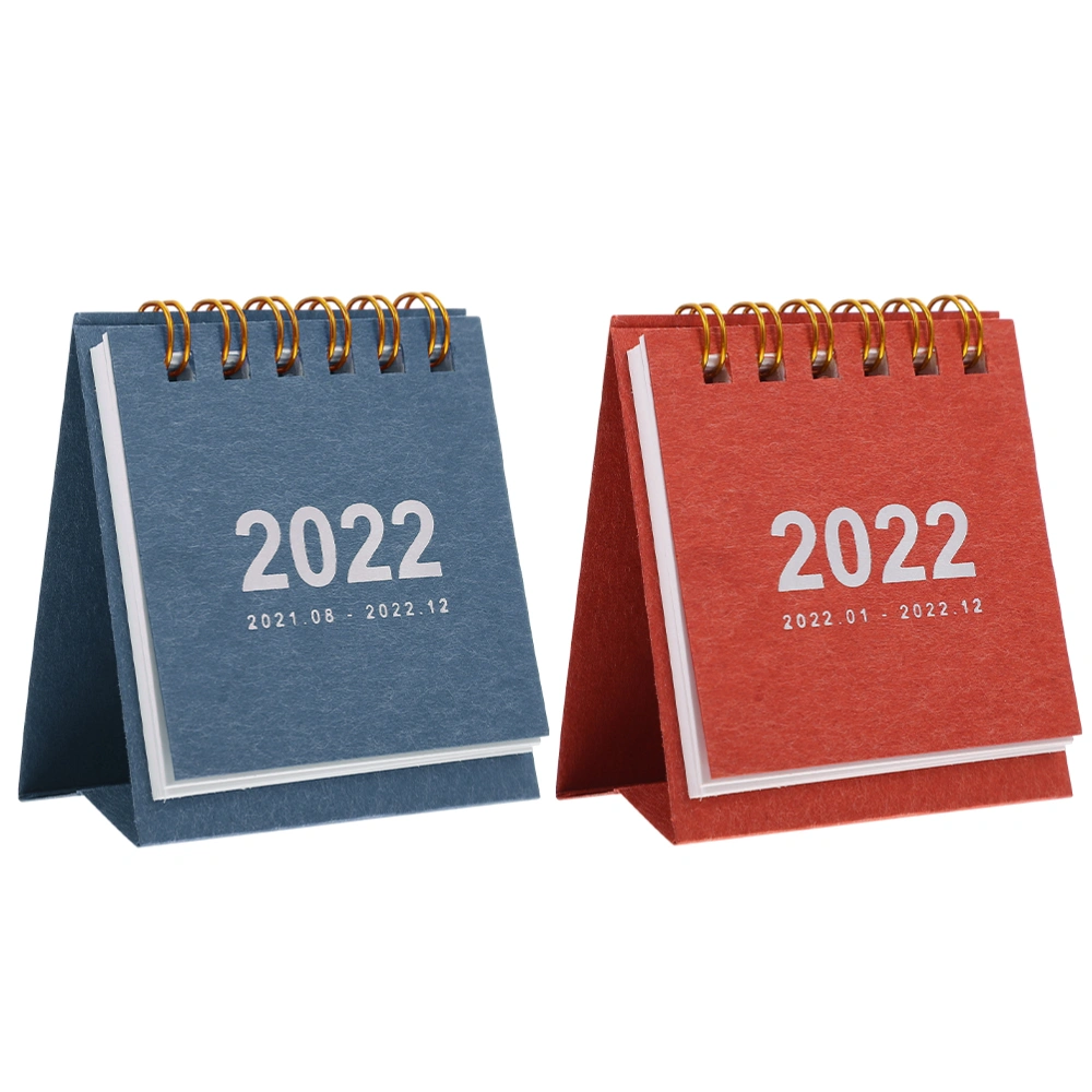 2Pcs Desk Calendars School Home Office Schedule Planners 2022 Desk Calendars