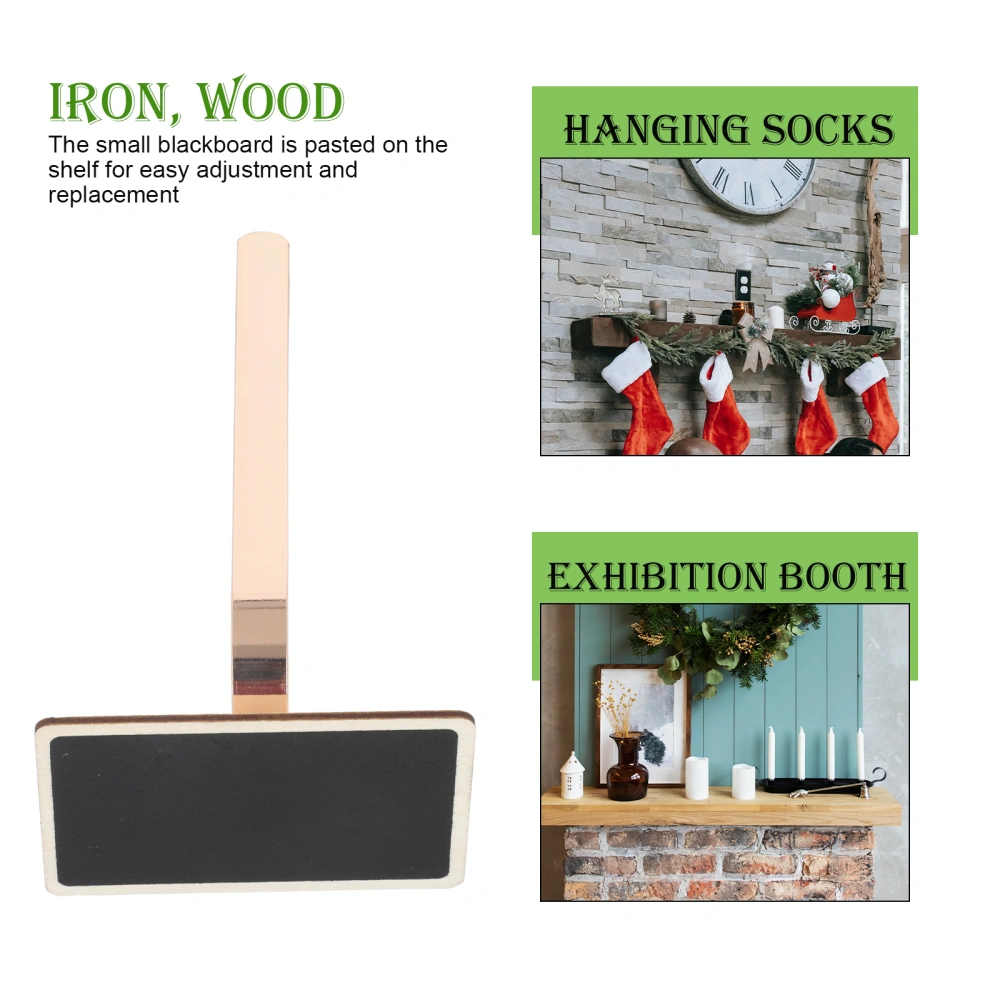 1Set Iron Xmas Stocking Hook with Blackboard Practical Supermarket Shelf Hook