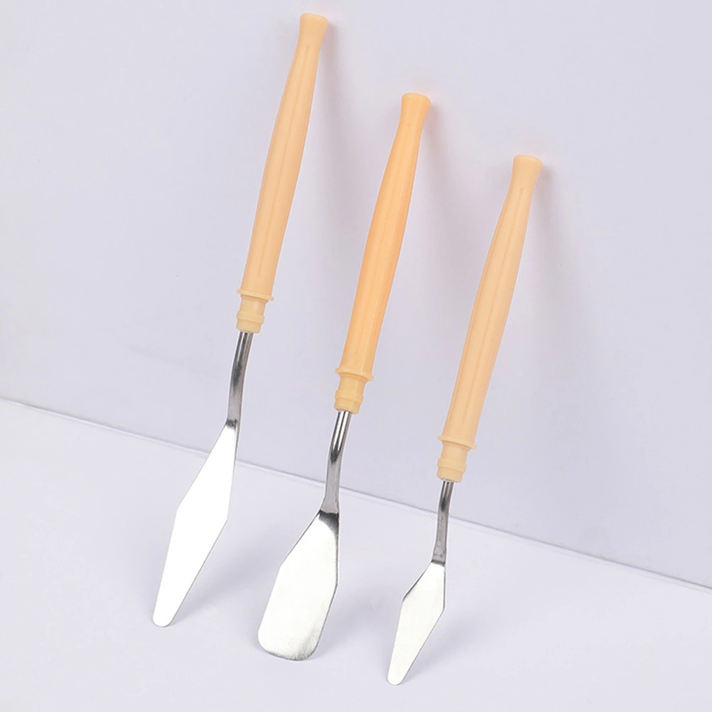 12Pcs Painting Scrapers Art Painting Spatulas Gouache Scrapers Painting Supplies