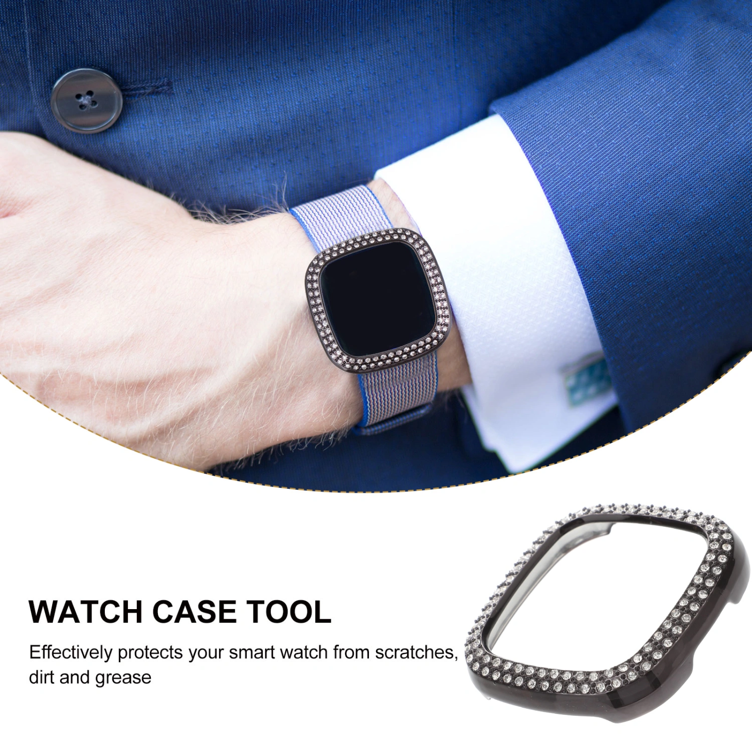 Smart Watch Protective Cover Watch Case Compatible for Fitbit versa3/sense