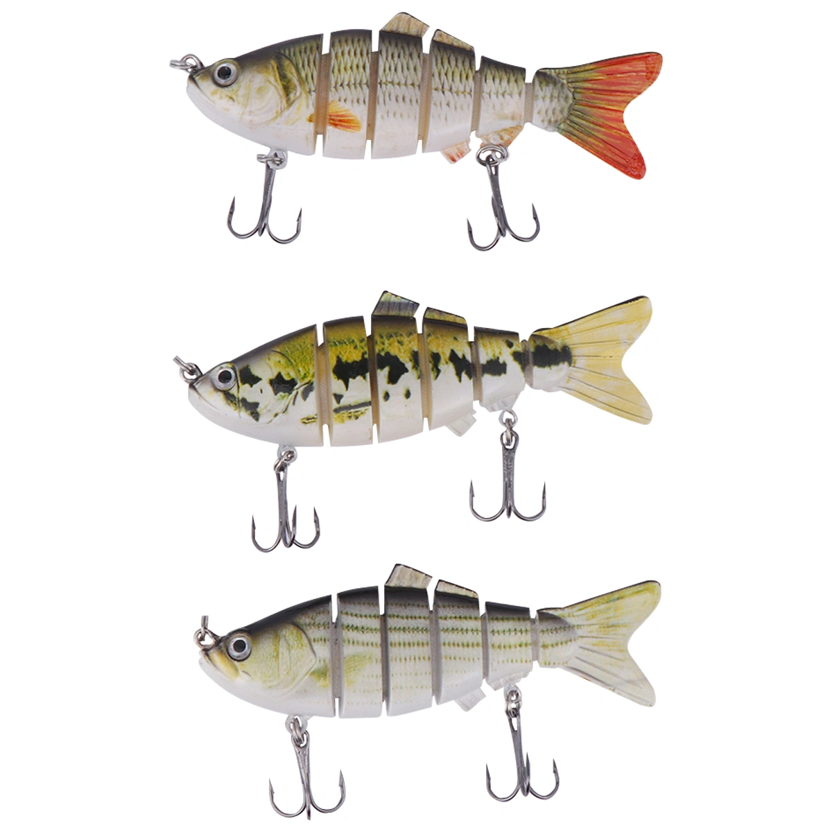 3pcs Simulation Fishing Bait Multi Jointed Fishing Lures Artificial Fishing Prop