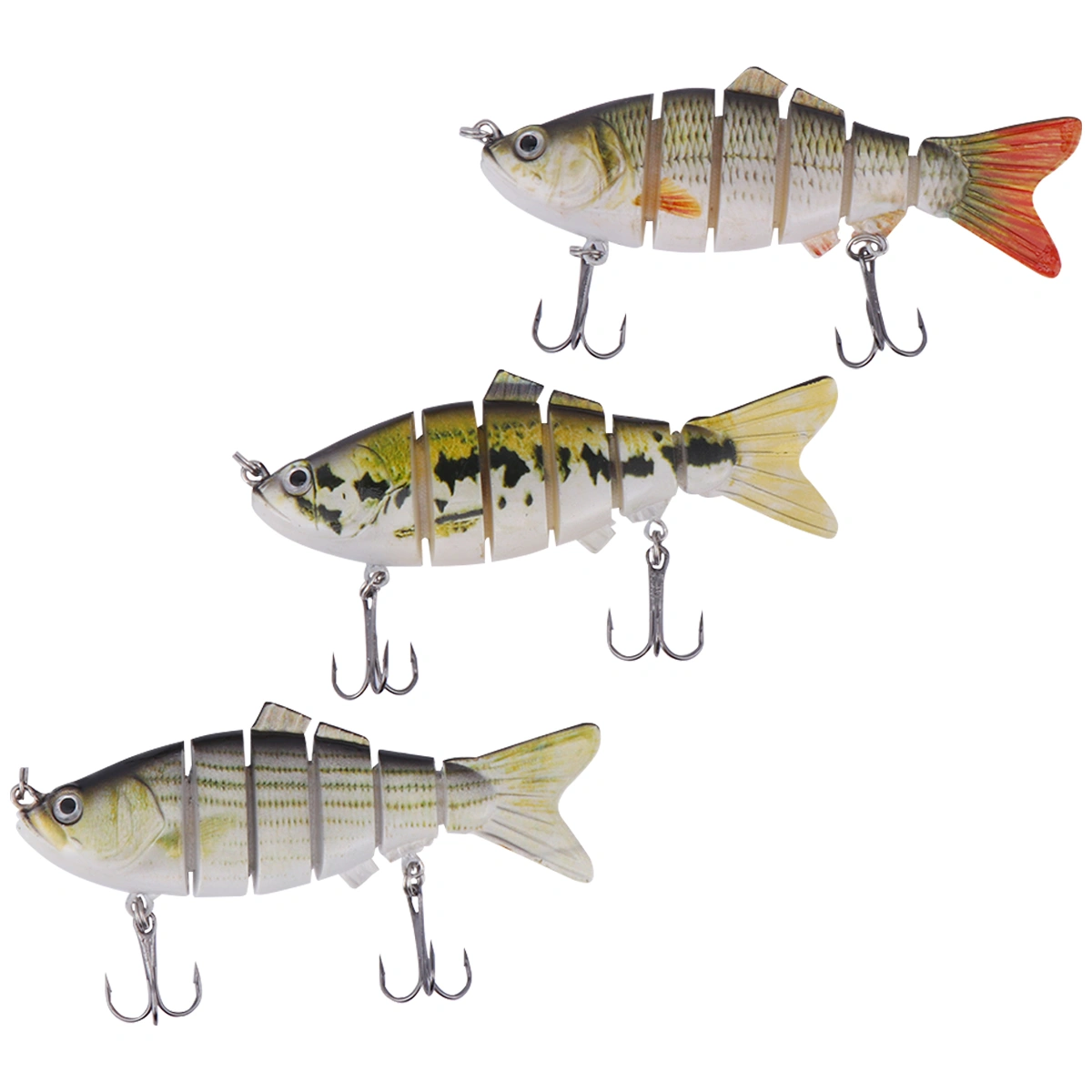 3pcs Simulation Fishing Bait Multi Jointed Fishing Lures Artificial Fishing Prop