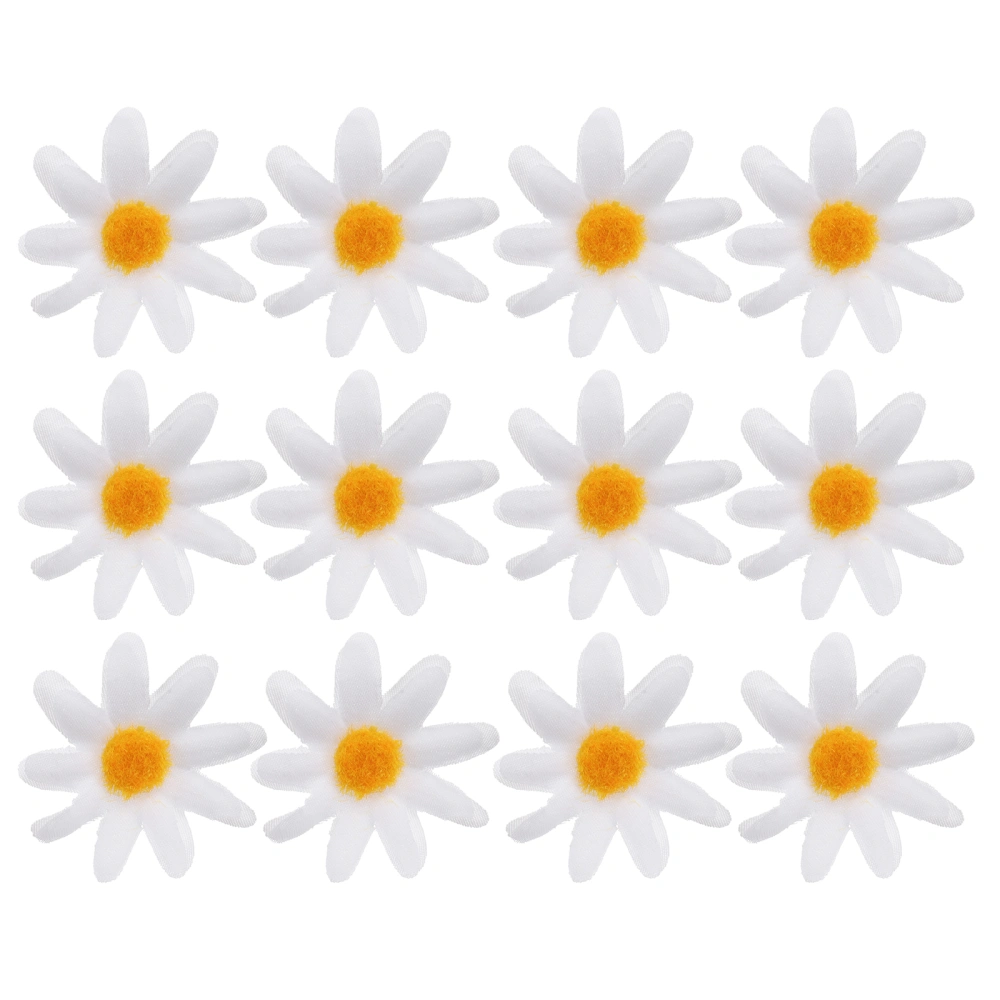 100pcs Simulated DIY Daisy Flowers Festival Daisy Decors Scene Layout Ornaments