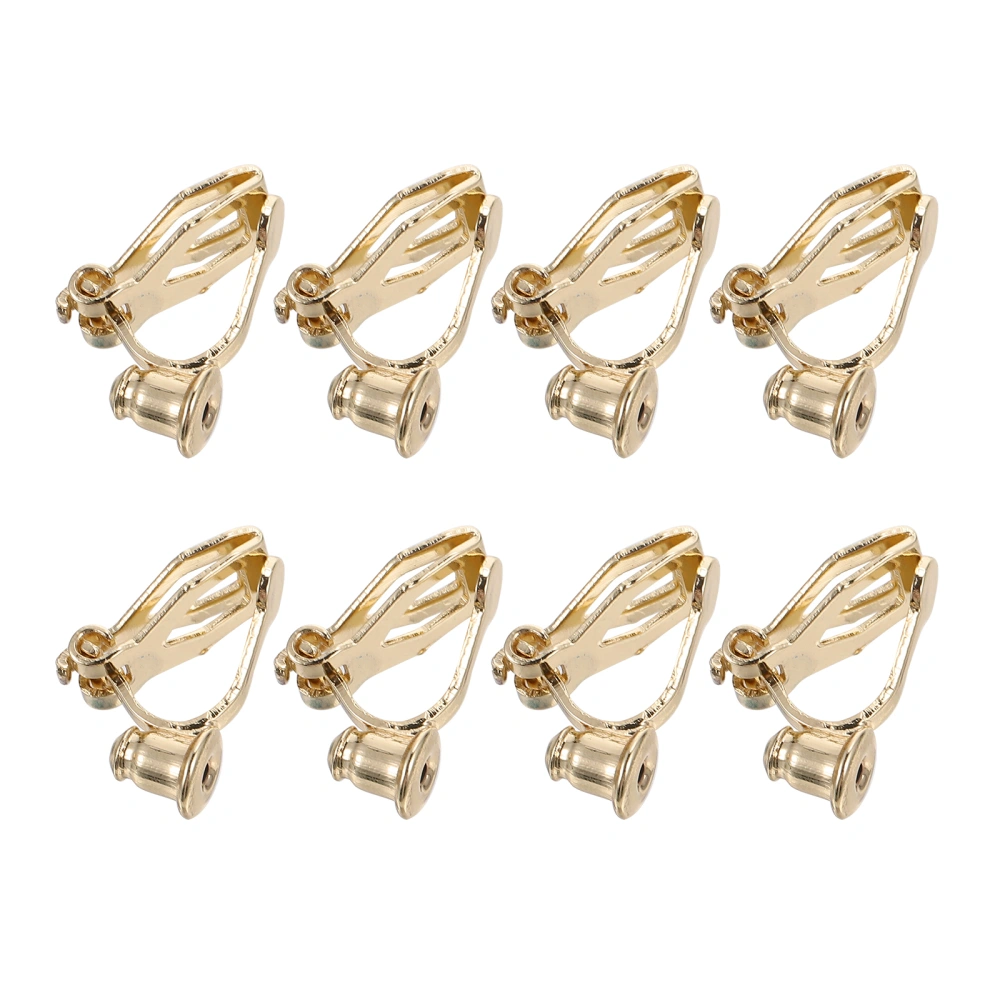 8pcs Clip-on Earring Base Safe Non-Pierced Ear Clips Earring DIY Material