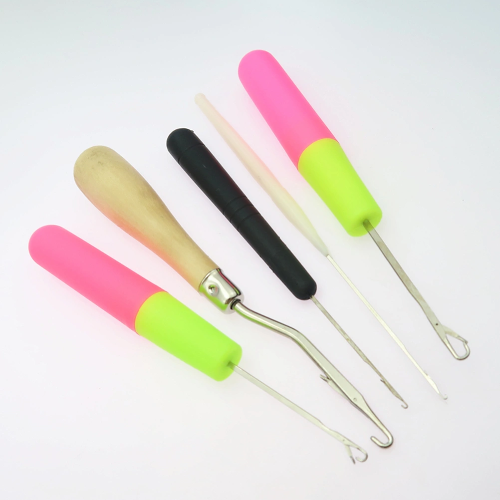 5pcs Bent Latch Hook Crochet Needle Craft Knitting Tool for Sweater Braid Carpet