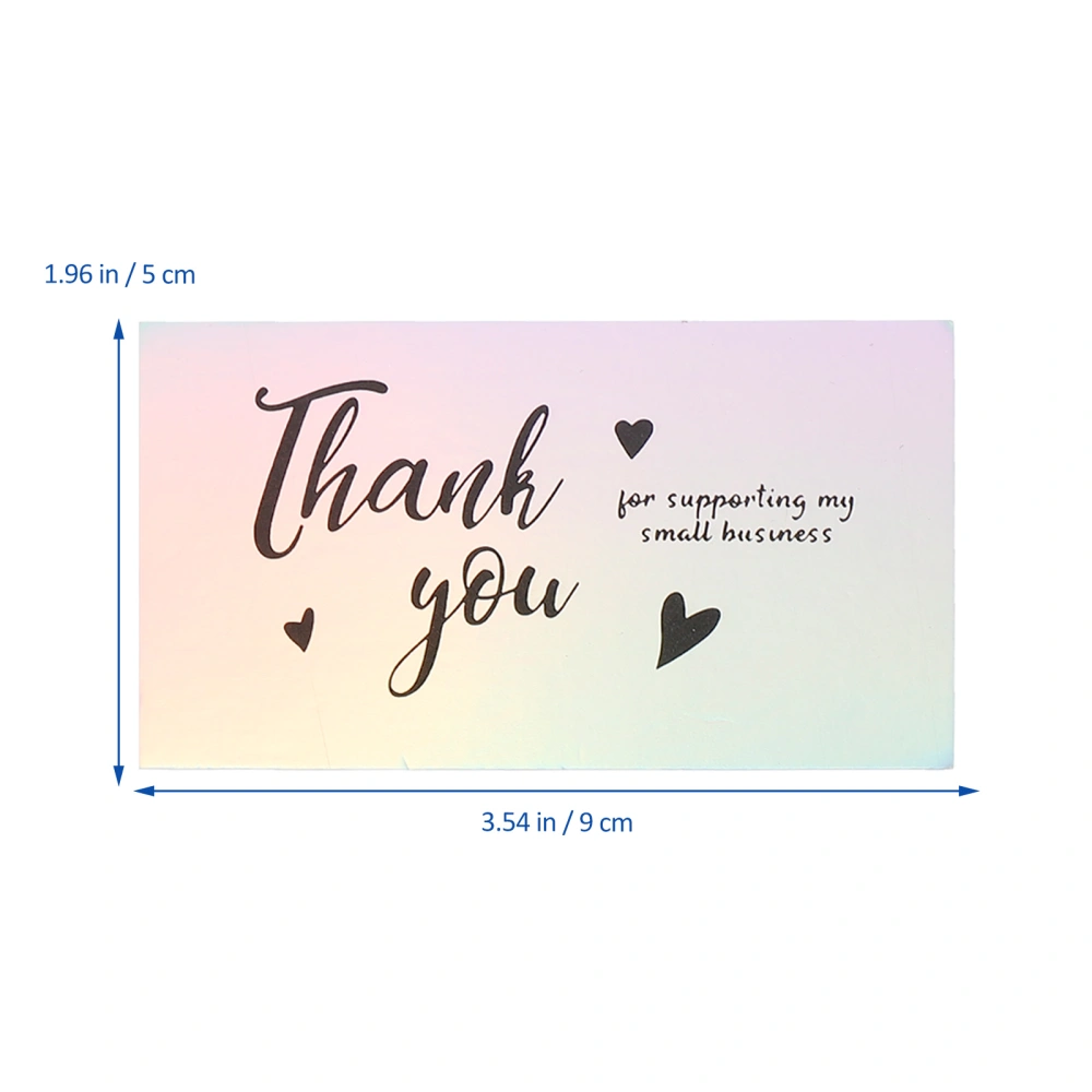 50pcs Delicate Thank You Business Cards Shopping Purchase Thanks Greeting Cards